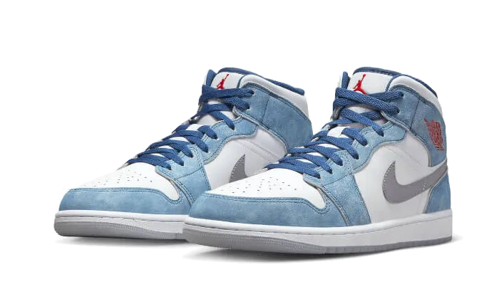 Air Jordan Air Jordan 1 Mid French Blue Fire Red - DN3706-401 / DR6235-401