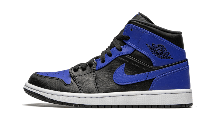 Air Jordan Air Jordan 1 Mid Hyper Royal Tumbled Leather - 554725-077 / 554724-077