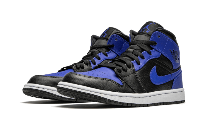 Air Jordan Air Jordan 1 Mid Hyper Royal Tumbled Leather - 554725-077 / 554724-077