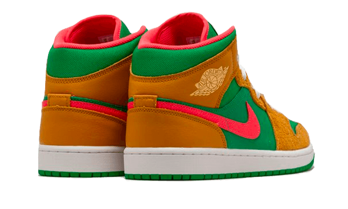 Air Jordan 1 Mid Wheat Watermelon - DX4332-700