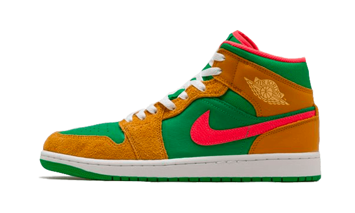 Air Jordan 1 Mid Wheat Watermelon - DX4332-700