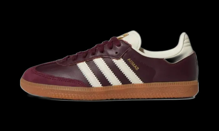 Adidas Samba OG Maroon Gold Metallic  - ID0477